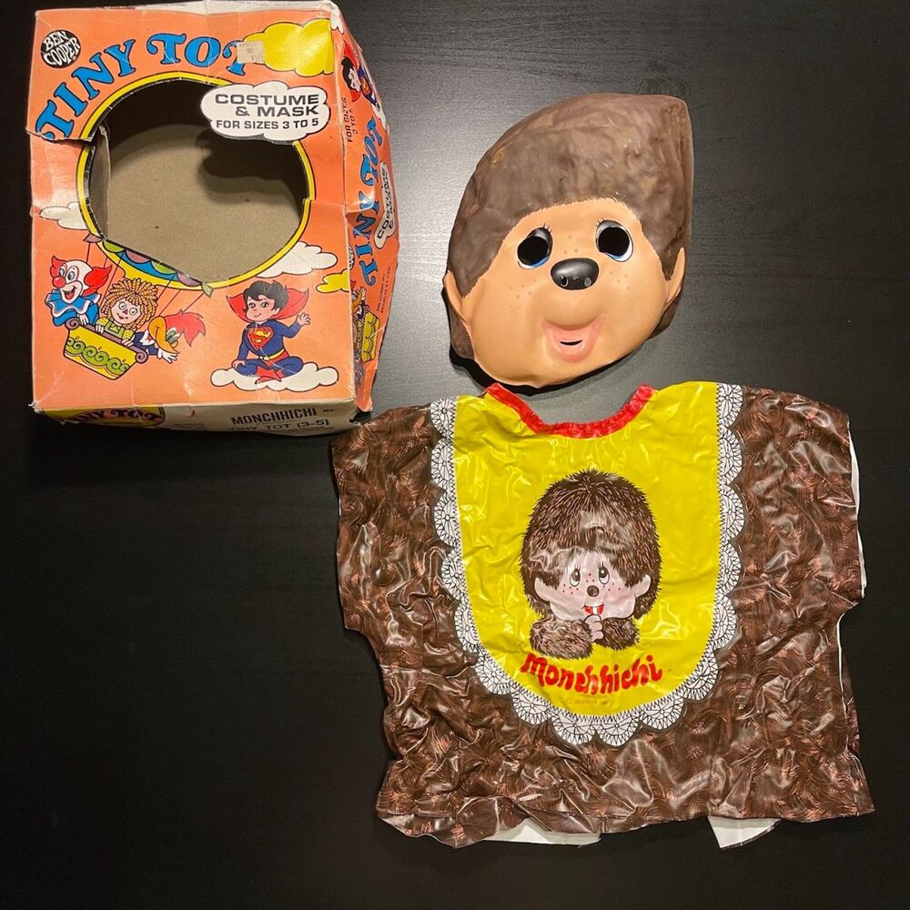 Vintage Halloween "MONCHHICHI" Costume BEN COOPER 1981 With Mask / Box